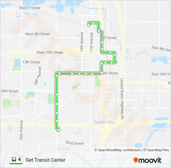 4 Bus Line Map