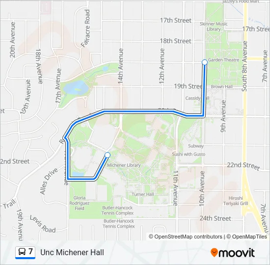 7 Bus Line Map
