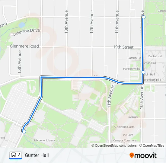 7 Bus Line Map
