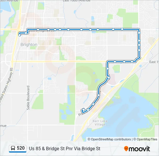 520 Bus Line Map