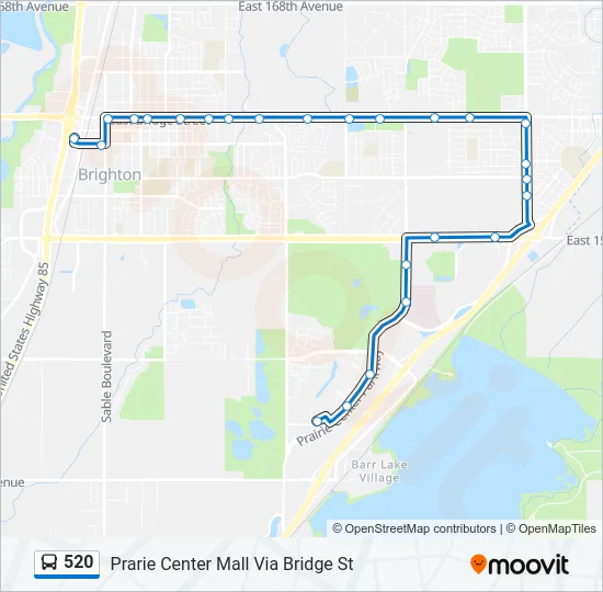 520 Bus Line Map