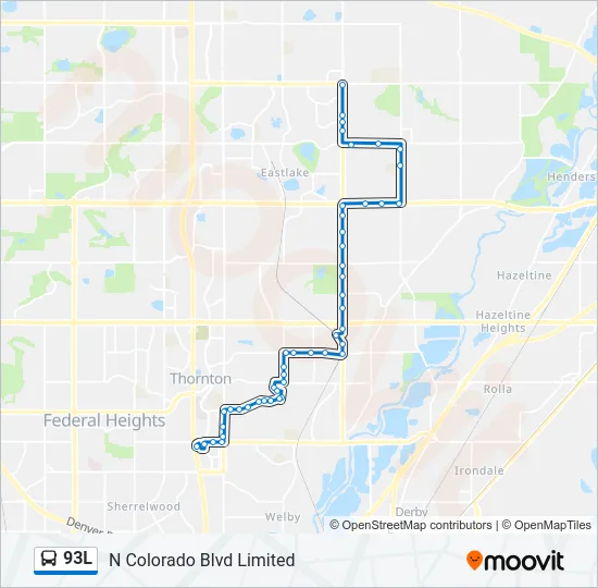 93L Bus Line Map