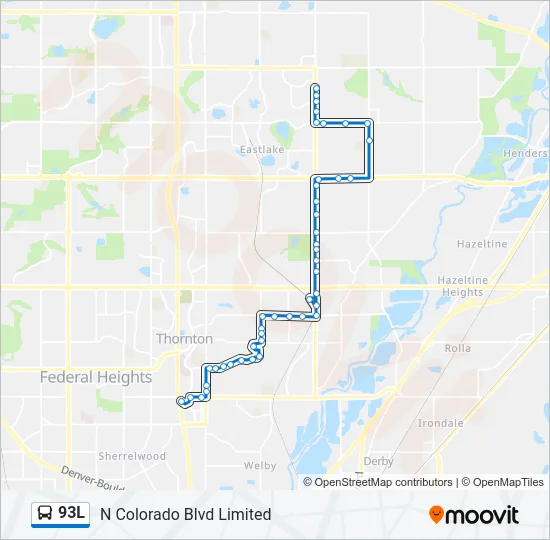 93L Bus Line Map