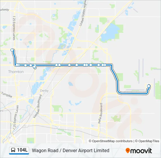 104L Bus Line Map