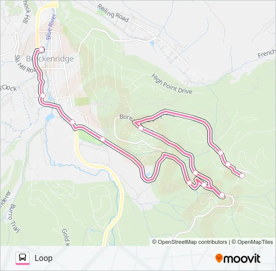 BOREAS PASS LOOP Bus Line Map