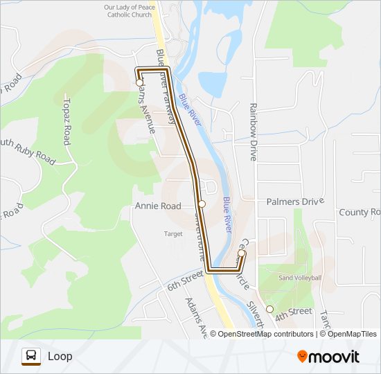 SILVERTHORNE LOOP Bus Line Map