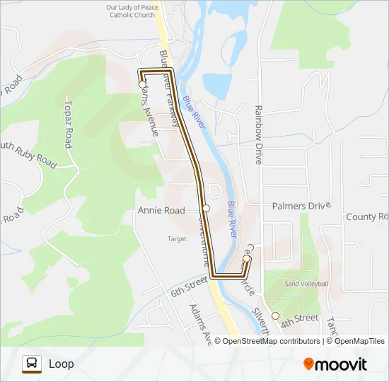 SILVERTHORNE LOOP Bus Line Map