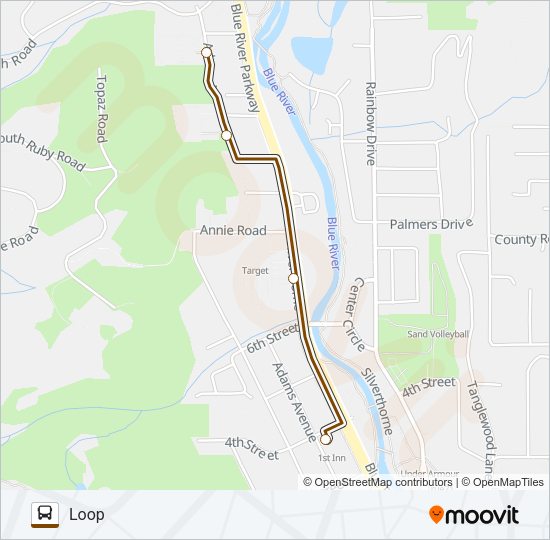 SILVERTHORNE LOOP Bus Line Map
