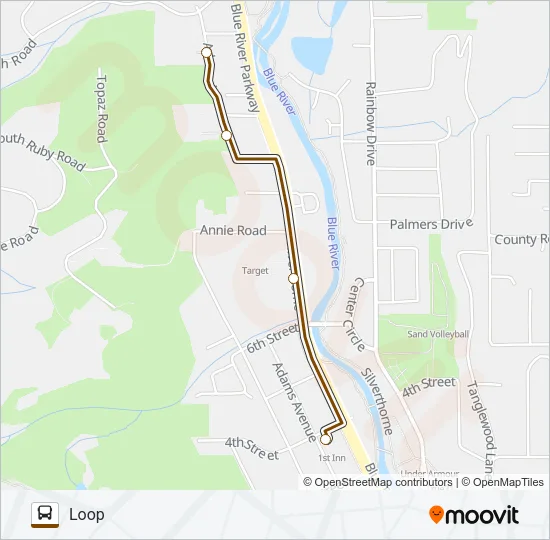 SILVERTHORNE LOOP Bus Line Map