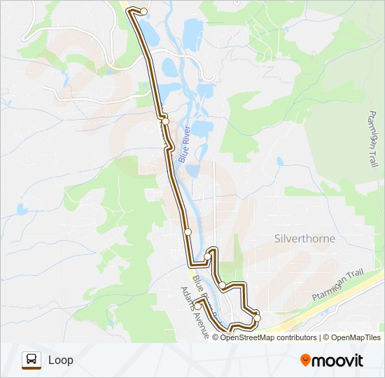 SILVERTHORNE LOOP bus Line Map