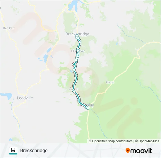 PARK COUNTY COMMUTER Bus Line Map