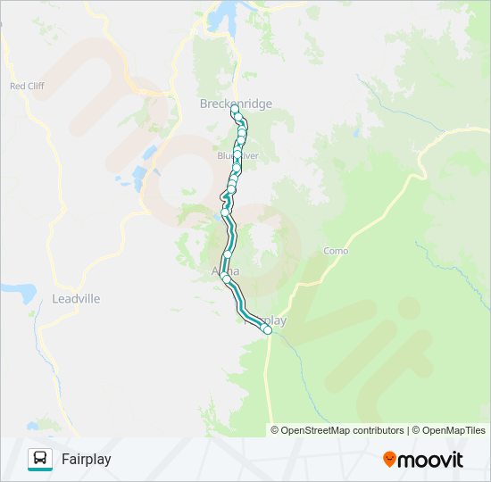 PARK COUNTY COMMUTER Bus Line Map
