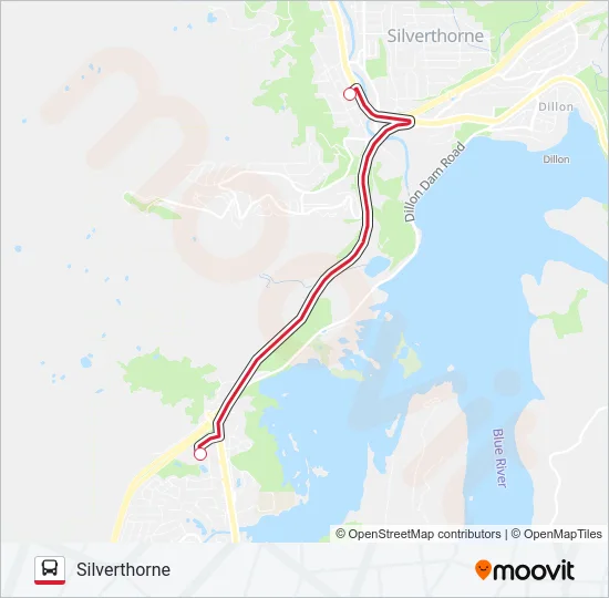 FRISCO - SILVERTHORNE Bus Line Map