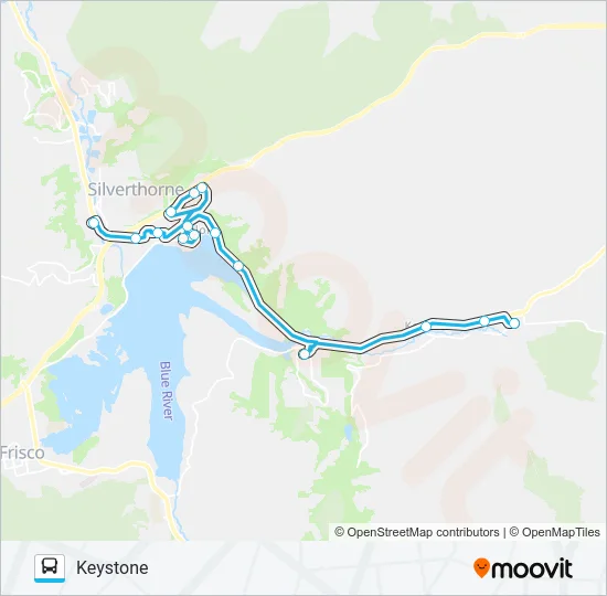 SILVERTHORNE - DILLON - KEYSTONE Bus Line Map