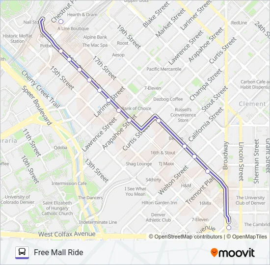 MALLRIDE Bus Line Map