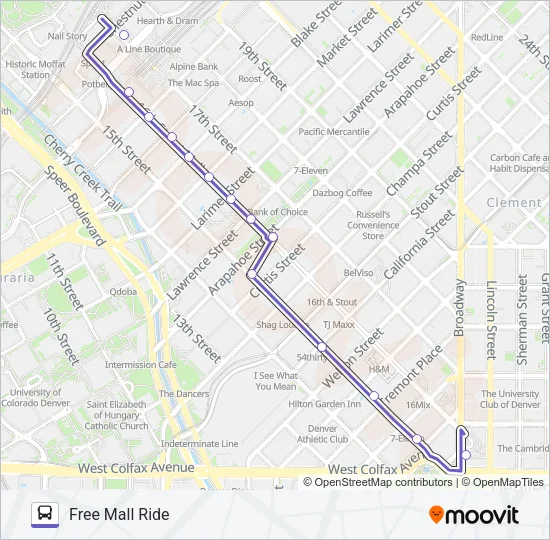 MALLRIDE Bus Line Map