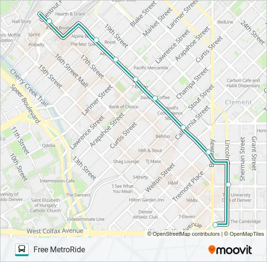 METRORIDE Bus Line Map