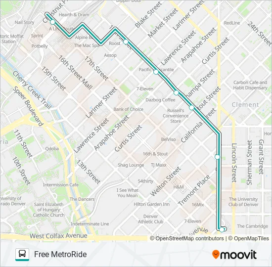 METRORIDE Bus Line Map