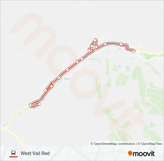 WEST VAIL RED Bus Line Map