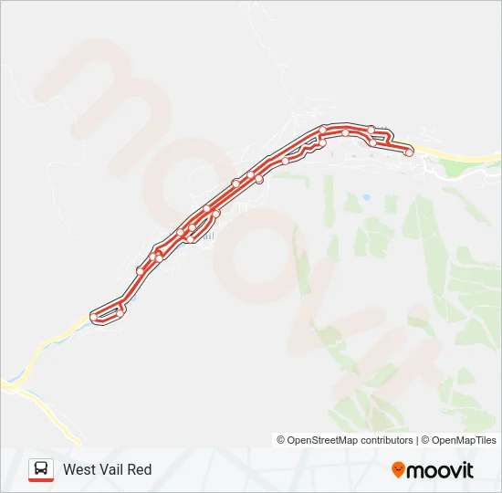 WEST VAIL RED Bus Line Map