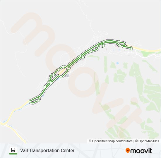 WEST VAIL GREEN Bus Line Map
