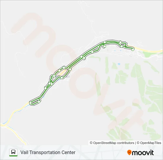 WEST VAIL GREEN Bus Line Map