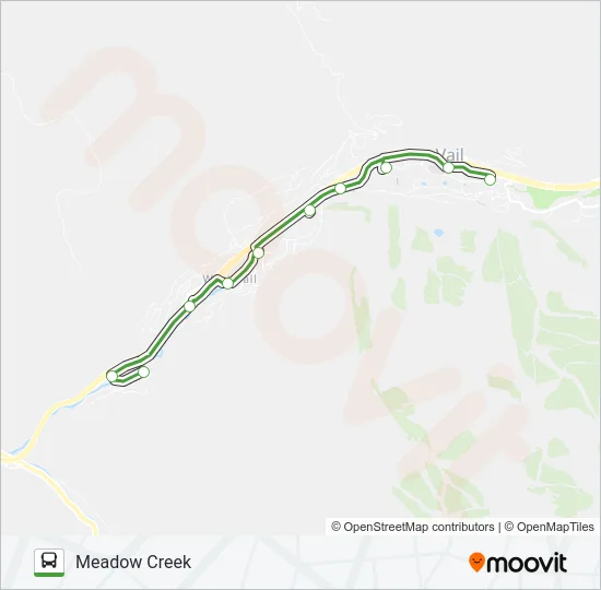 WEST VAIL GREEN Bus Line Map