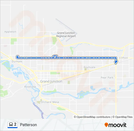 2 Bus Line Map