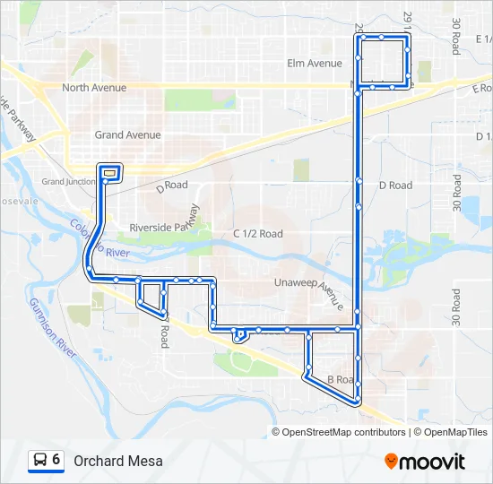6 Bus Line Map