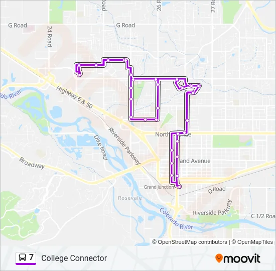 7 Bus Line Map