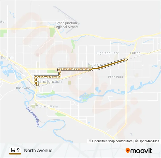 9 Bus Line Map