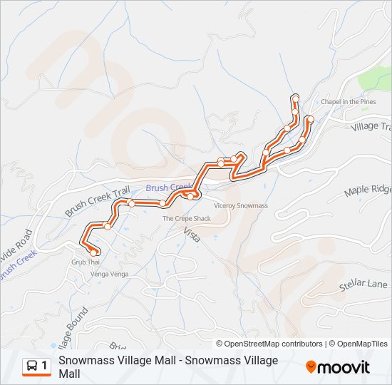 1 Bus Line Map