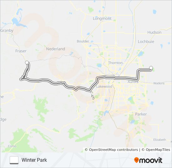 WINTER PARK SHUTTLE (RESERVATIONS SUGGESTED) bus Line Map