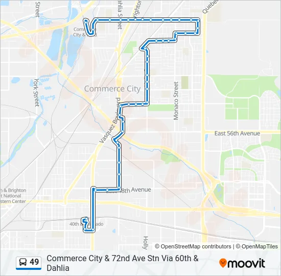 49 Bus Line Map