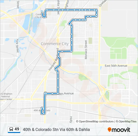 49 Bus Line Map