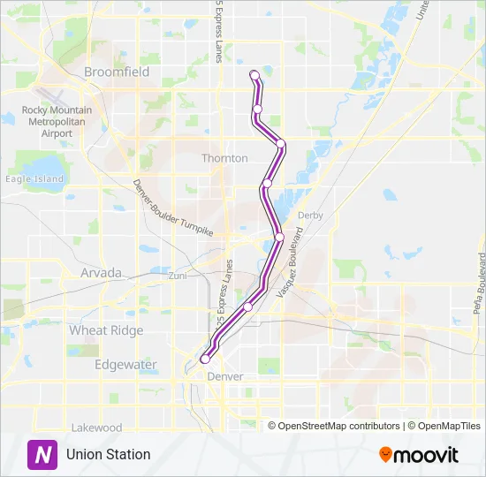 N Train Line Map