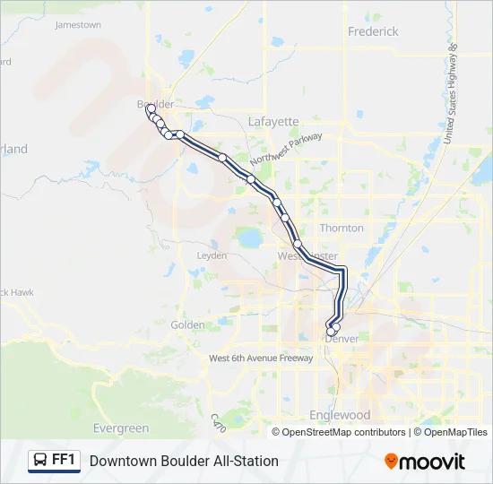 FF1 Bus Line Map