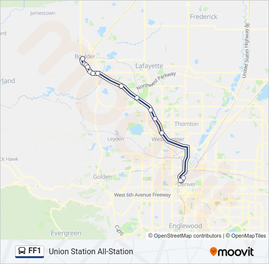 FF1 Bus Line Map