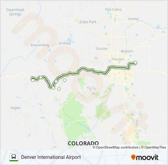 PEAK 1 EXPRESS Bus Line Map