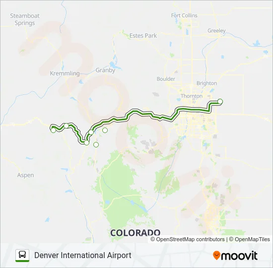 PEAK 1 EXPRESS Bus Line Map