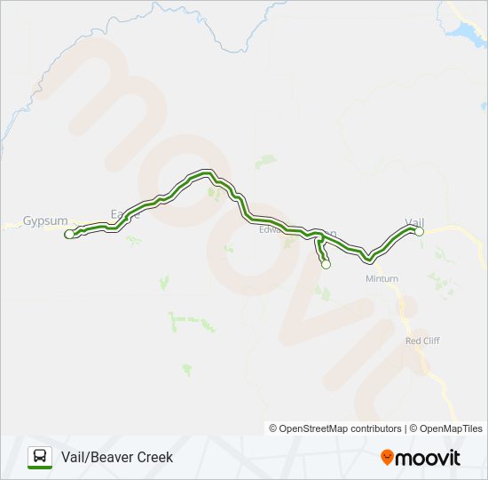 PEAK 1 EXPRESS Bus Line Map