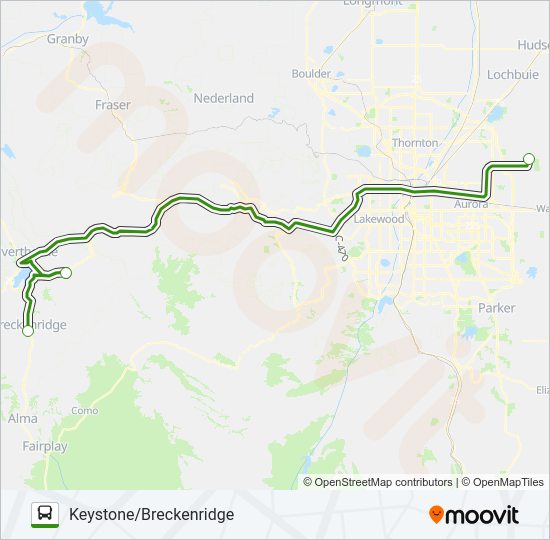 PEAK 1 EXPRESS Bus Line Map