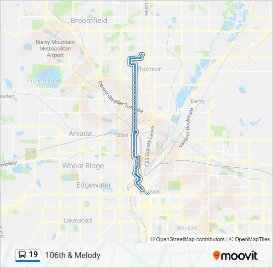 19 Bus Line Map