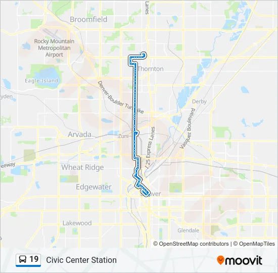 19 Bus Line Map
