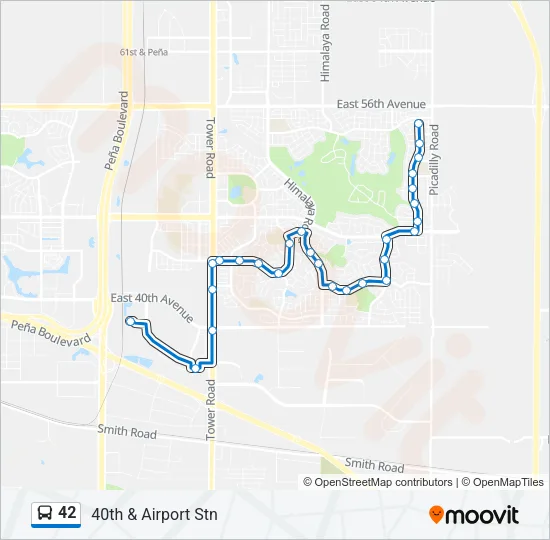 42 Bus Line Map