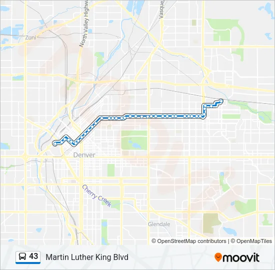 43 Bus Line Map
