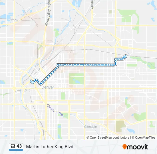 43 Bus Line Map