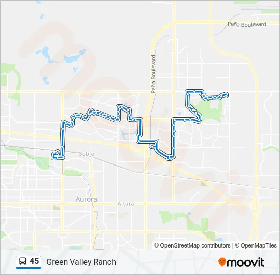 45 Bus Line Map