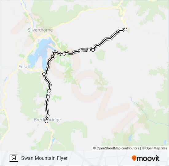 SWAN MOUNTAIN FLYER bus Line Map