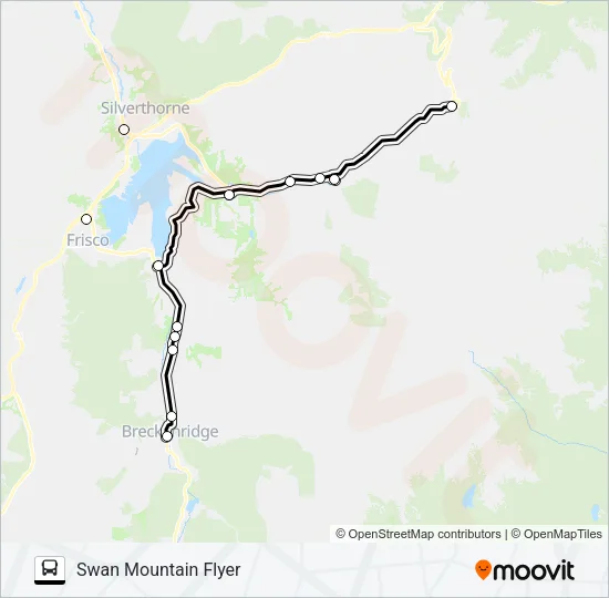 SWAN MOUNTAIN FLYER Bus Line Map